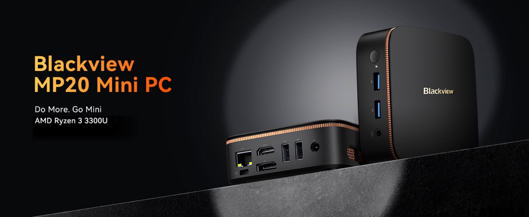 BLACKVIEW miniPC MP20 AMD Ryzen 3300U 3.5HGz 8/256GB,WiFi 6,BT 5.2,RJ45,2xUSB 3.0,2xUSB 2.0,1xHDMI,1xDP,W11Pro