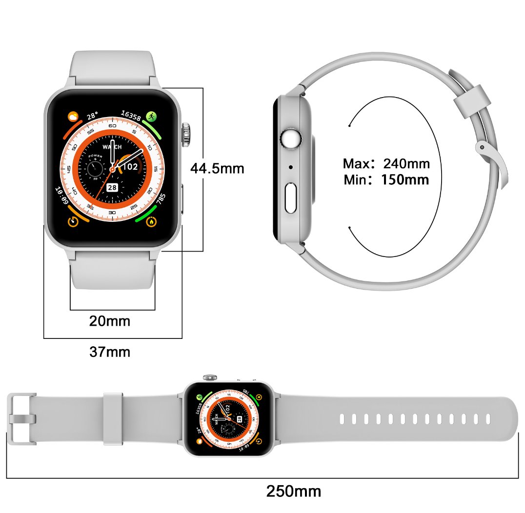 BLACKVIEW R30 Pro Fitness Smartwatch, 1.83-inch HD,220mAh Battery, 24-hour SpO2 Detection + Heart Rate Monitoring, Monit