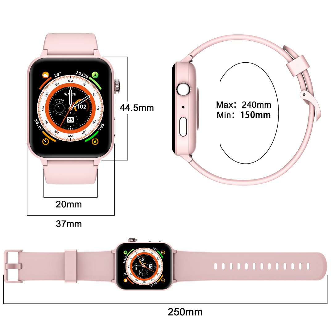 BLACKVIEW R30 Pro Fitness Smartwatch, 1.83-inch HD,220mAh Battery, 24-hour SpO2 Detection + Heart Rate Monitoring, Monit