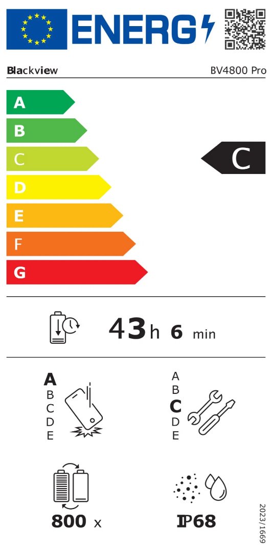 BLACKVIEW Rugged BV4800Pro LTE 6.56" HD+IPS 720x1612 60Hz GORILLA GLASS 5 T606 Octa-core 1.6GHz 4GB/128GB CAM Front 8MP