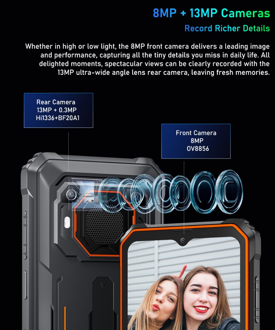 BLACKVIEW Rugged BV6200Pro 6.56",HD+ Helip P35 Octacore 2.3Ghz,6GB+128GB,CAM 8+13+0.3MP,13000mAh,IP68&IP