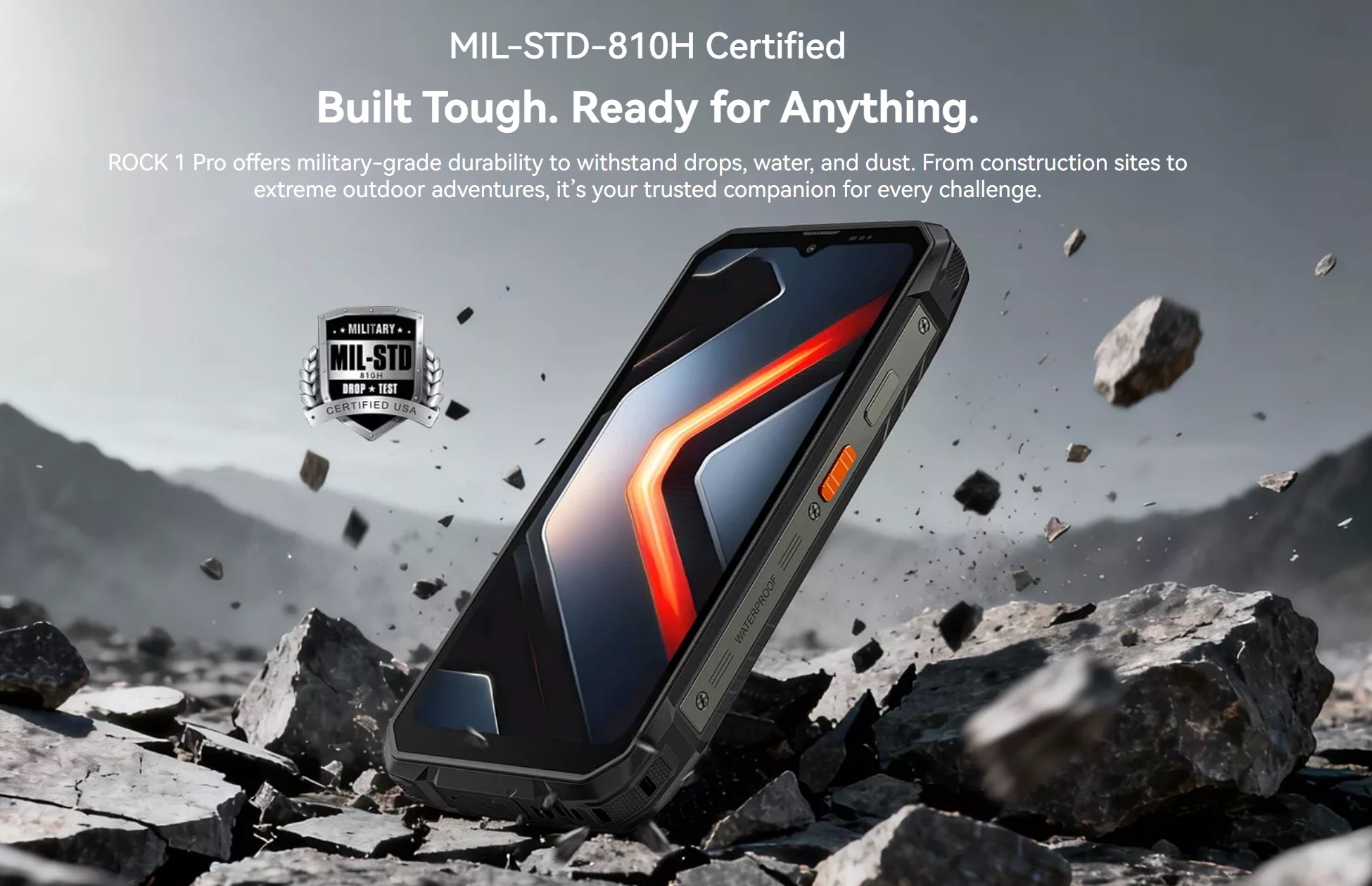 BLACKVIEW Rugged ROCK 1 Pro LTE 6.56" BLACK,HD+ 1612x720,8+256GB,G81 Octa-Core 2.0GHz,13MP/16+20MP,BARCODE,NFC,And16