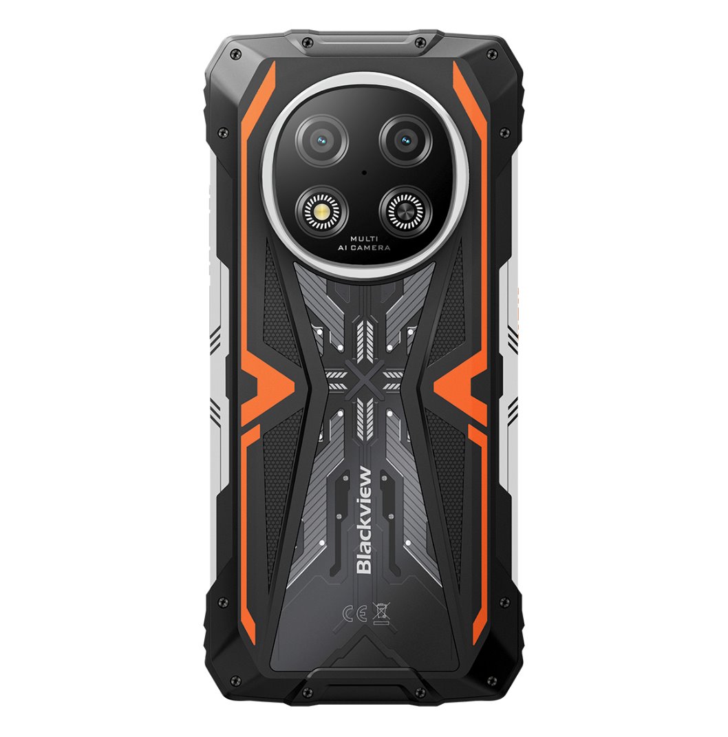 BLACKVIEW Rugged ROCK 2 5G 6.67" ORANGE,HD+ 1640x720,12+256GB,T8100 Octa-Core 2.2GHz,13MP/16MP,NFC,15000mAh,Android 16