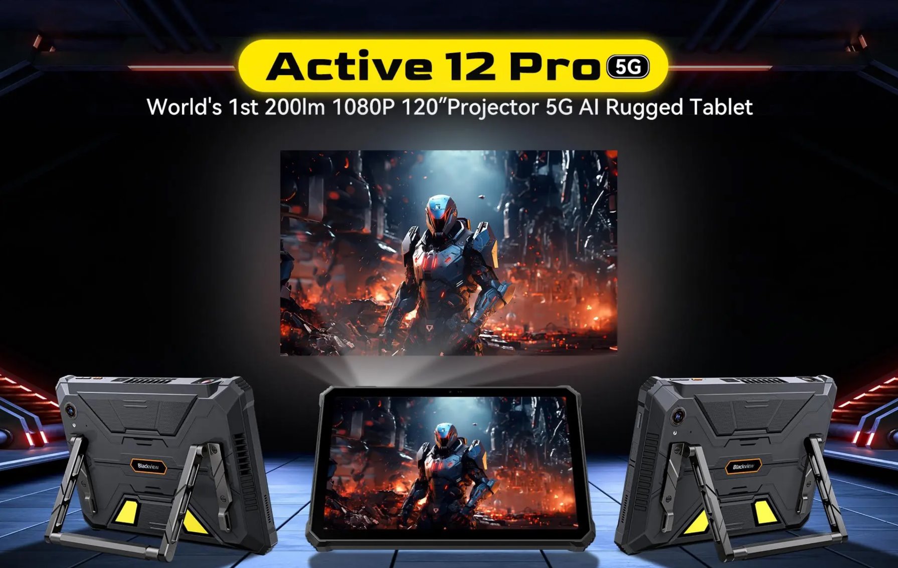 BLACKVIEW Rugged Tab Active 12 Pro 11" built projector 120",BLACK,MT7300 Octa 2.5GHz,16GB/1TB,NFC,FHD+ 90Hz,Andr 15