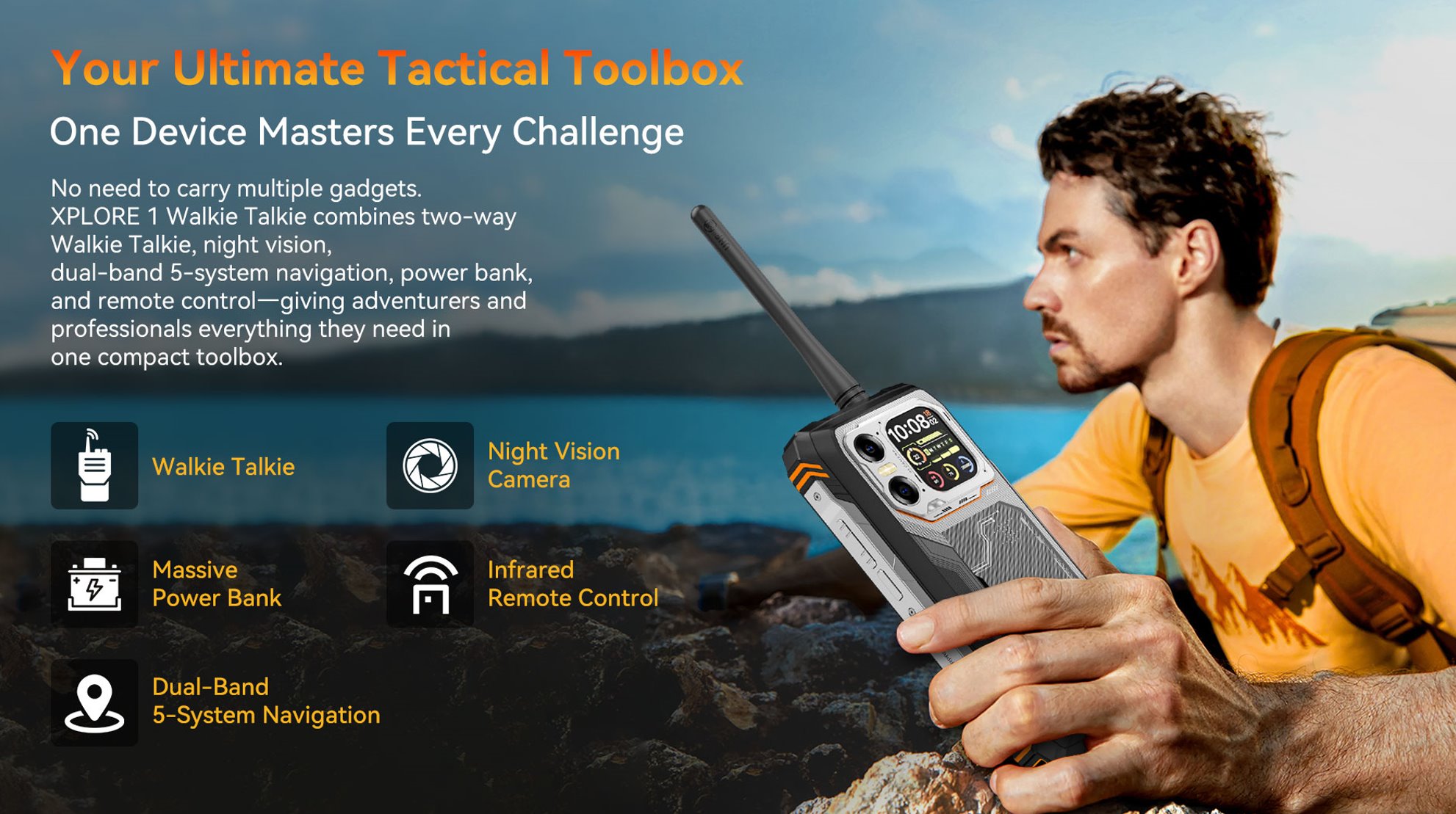 BLACKVIEW Rugged XPLORE 1 WT 5G Rugged 6.78",FHD 2460x1080,12+256GB,Octa-core 2.4Ghz,50+64MP+20MP,Night,20000mAh,Andr 15