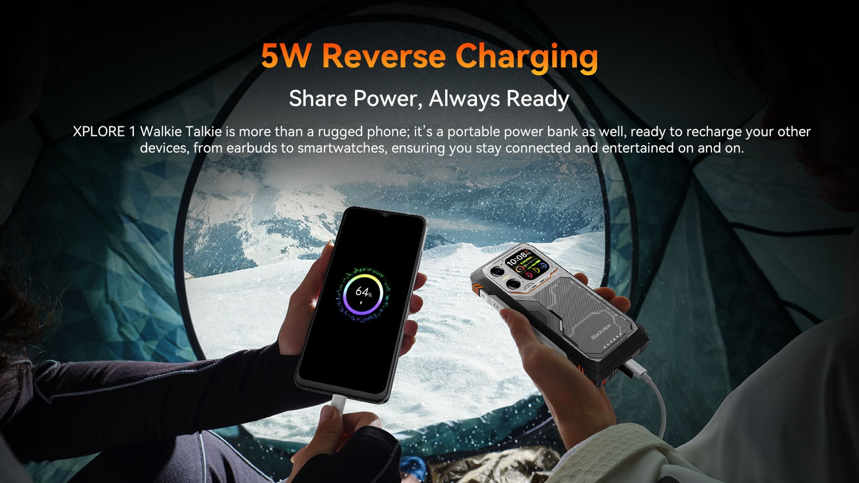 BLACKVIEW Rugged XPLORE 1 WT 5G Rugged 6.78",FHD 2460x1080,12+256GB,Octa-core 2.4Ghz,50+64MP+20MP,Night,20000mAh,Andr 15