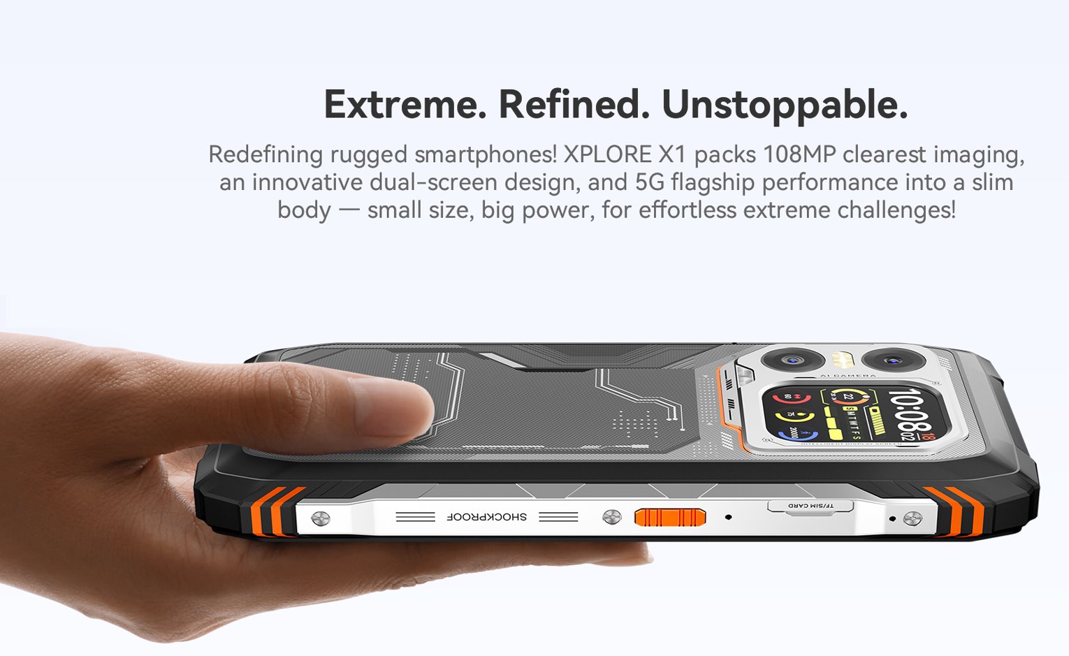 BLACKVIEW Rugged XPLORE 1X 5G 6.78",FHD 2460x1080,12+256GB,Octa-core 2.4Ghz,50+64MP+20MP,Night,20000mAh,Andr 15