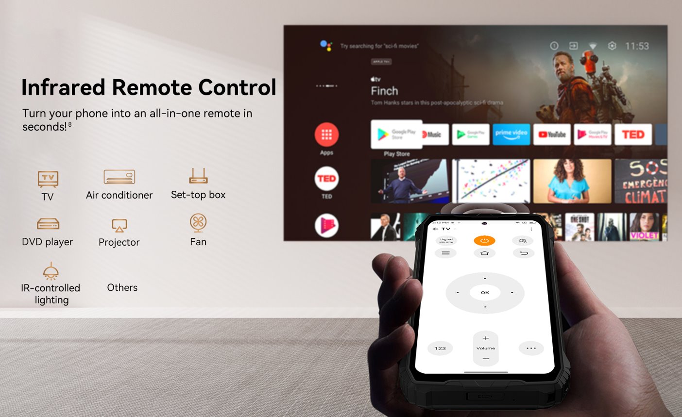 BLACKVIEW Rugged XPLORE 2 BLACK,6.73" AMOLED 3200x1440 120Hz 12/256Gb MT 8300 Octa-Core 3.35GHz,50+20MP,Night Vision