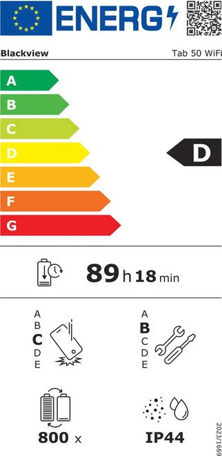 BLACKVIEW Tab 50 WiFi 8inch HD+IPS 800x1280 4GB/128GB RK3562 Quad-core 2.0GHz Front 0.3MP Rear 2MP camera 5580mAh NO Cha