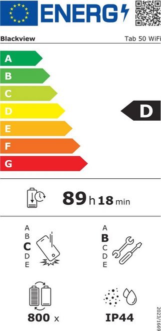 BLACKVIEW Tab 50 WiFi 8inch HD+IPS 800x1280 4GB/128GB RK3562 Quad-core 2.0GHz Front 0.3MP Rear 2MP camera 5580mAh NO Cha