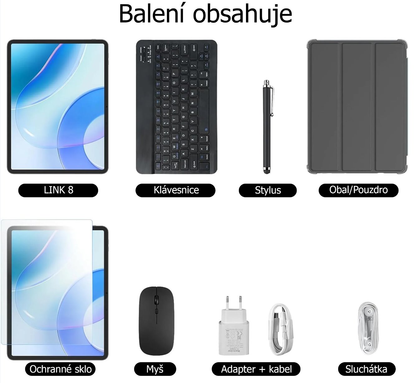 BLACKVIEW Tab LINK 8 SET WiFi 12.7" PURPLE,2176x1600,6GB+256GB,G100 Octa-core 2.2GHz,13MP+16MP,8400mAh,Android 15