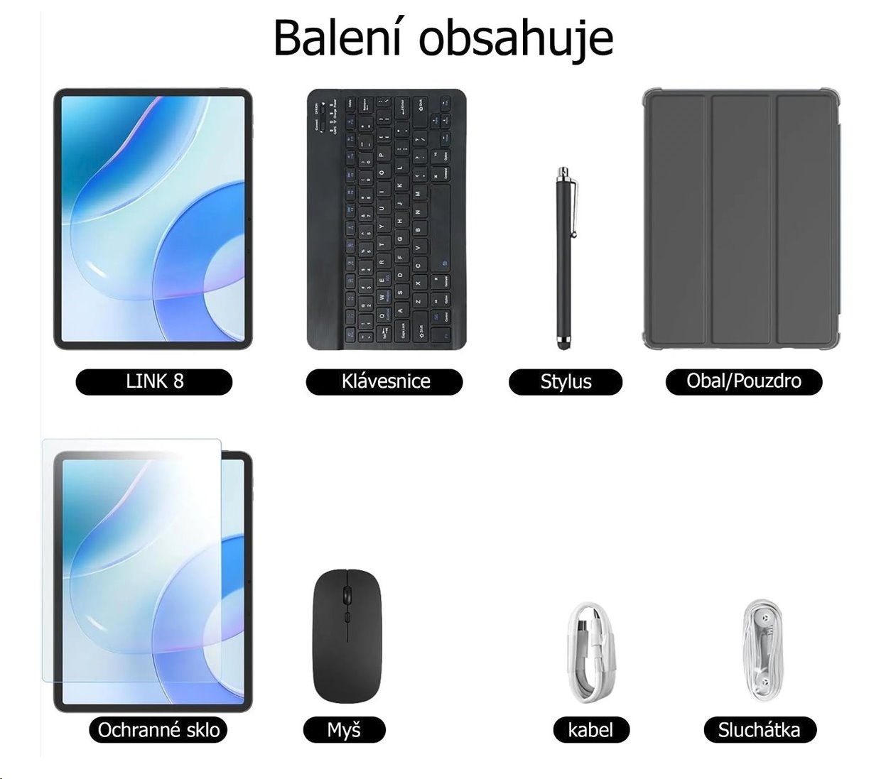 BLACKVIEW Tab LINK 8 SET WiFi 12.7" PURPLE,2176x1600,6GB+256GB,G100 Octa-core 2.2GHz,13MP+16MP,8400mAh,Android 15