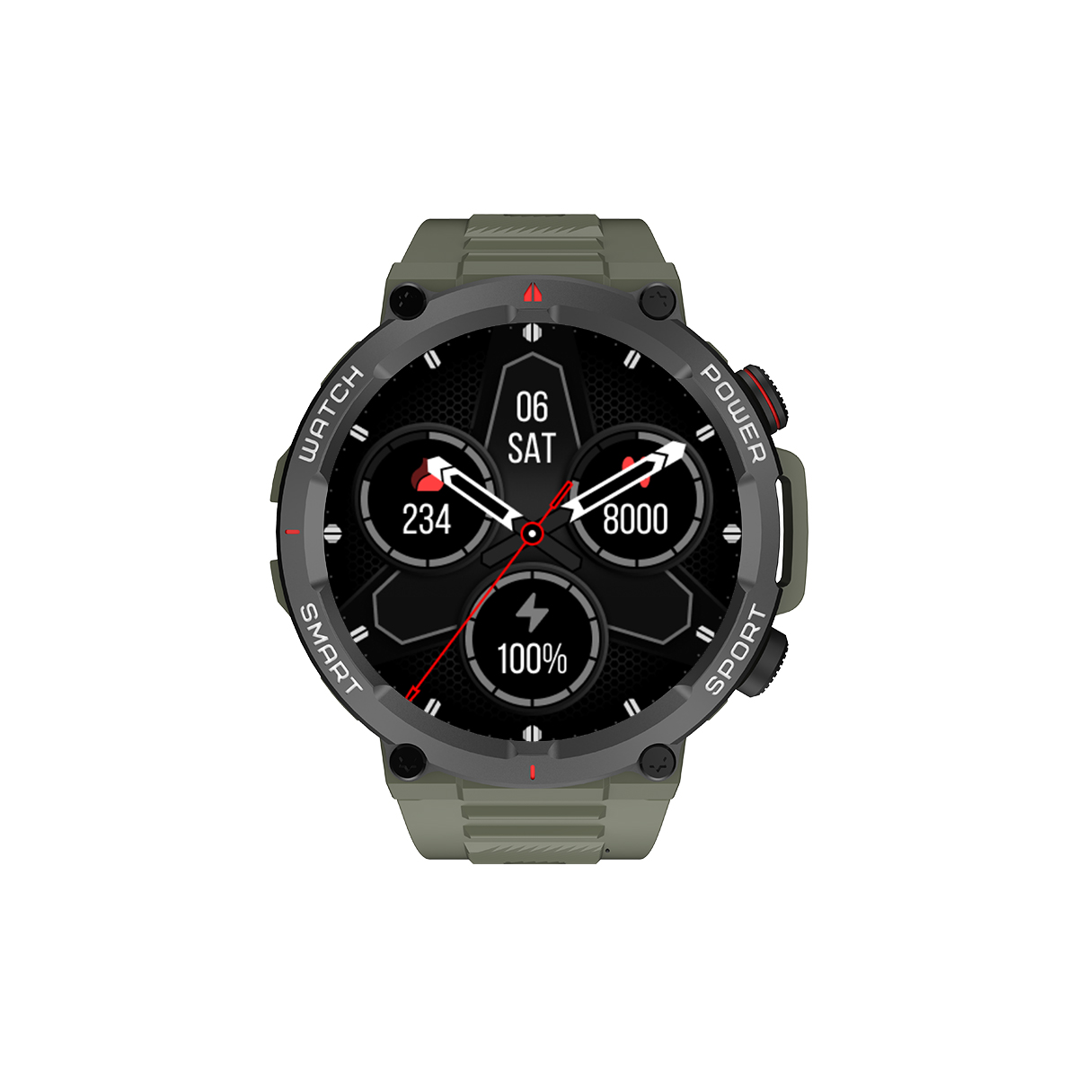 BLACKVIEW W50 Green, 1.39-inch HD LCD 360x360, 370mAh Battery, 24-hour SpO2 Detection + Heart Rate Monitoring, Calls and