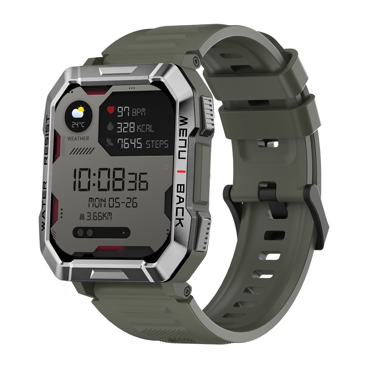 BLACKVIEW W60 2.01" HD,900mAh Battery, LED Flashlight & Compass Function, 24-hour SpO2 Detection + Heart Rate Monitoring