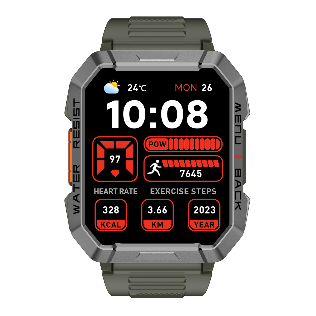 BLACKVIEW W60 2.01" HD,900mAh Battery, LED Flashlight & Compass Function, 24-hour SpO2 Detection + Heart Rate Monitoring