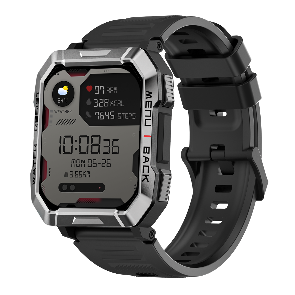 BLACKVIEW W60, 2.01inch HD,900mAh Battery, LED Flashlight & Compass Function, 24-hour SpO2 Detection + Heart Rate Monito