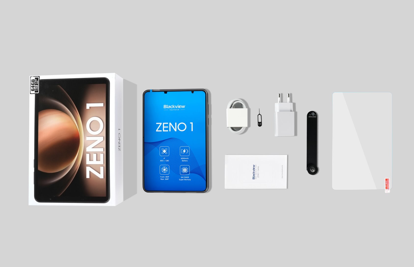 BLACKVIEW Zeno 1 LTE 6GB/256GB 8-inch HD IPS 800x1280 90Hz Unisoc T615 Octa-core 1.6GHz,Jungle Greenk,Android 15