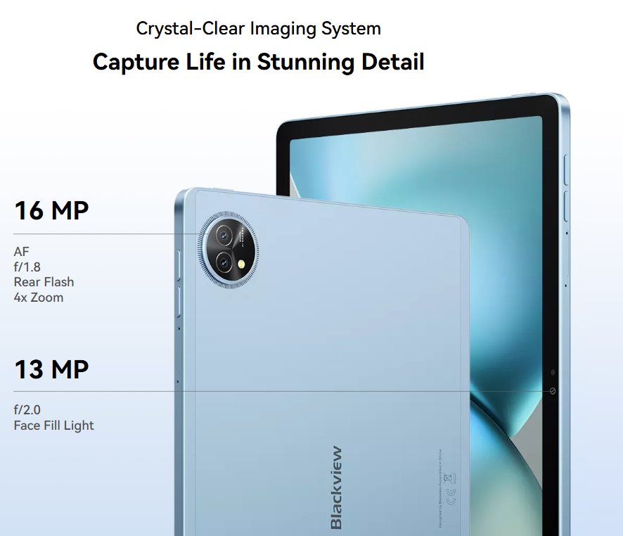 BLACKVIEW Zeno 10 5G SET 8GB/256GB 11",BLUE,IPS 1920x1080,Unisoc T765 Octa 2.3GHz,13MP/16MP camera,8800mAh,Andr 15