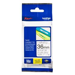 Brother TZe-161, kazeta 36mm, průsvitná/černá