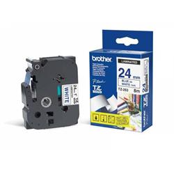 Brother TZe-253, kazeta 24mm, bílá/modrá