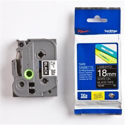 Brother TZe-345, kazeta 18mm, černá/bílá