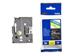 Brother TZe-355, kazeta 24mm, černá/bílá