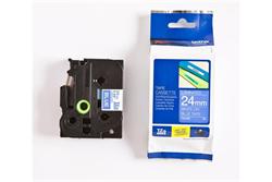 Brother TZe-555, kazeta 24mm, modrá/bílá