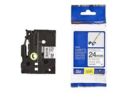 Brother TZe-FX251, páska 24mm, bílá/černá laminovaná