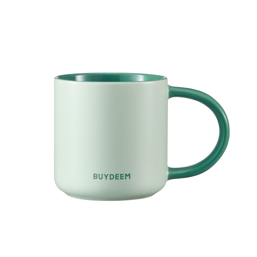BUYDEEM CD1018 Ceramic Mug 300 ml, color Cozy Greenish