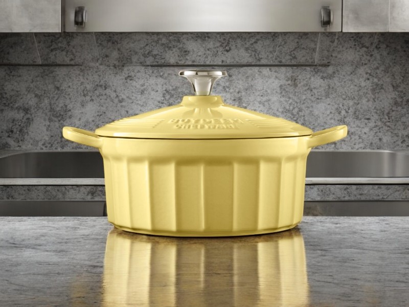BUYDEEM CP521, Enameled Cast Iron Dutch Oven 2,9L, color Mellow Yellow