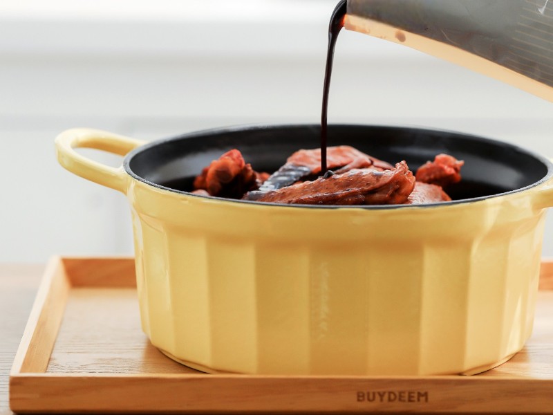 BUYDEEM CP521, Enameled Cast Iron Dutch Oven 2,9L, color Mellow Yellow