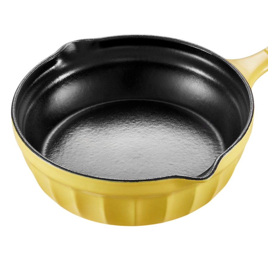 BUYDEEM CP542, Smaltovaná litinová pánev, průměr 21cm, barva žlutá