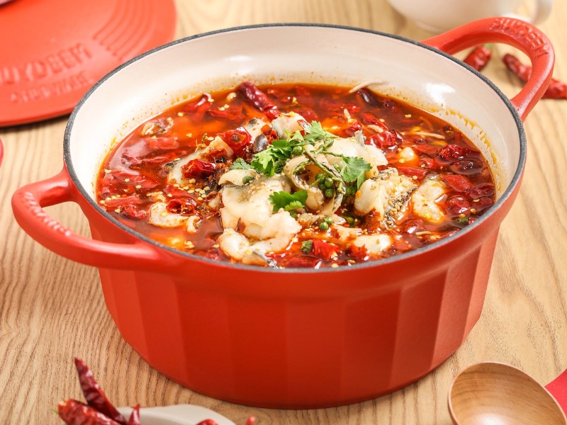 BUYDEEM Enameled Cast Iron Dutch Oven CP521-KR 2,9L, model CP521, color Koi Red