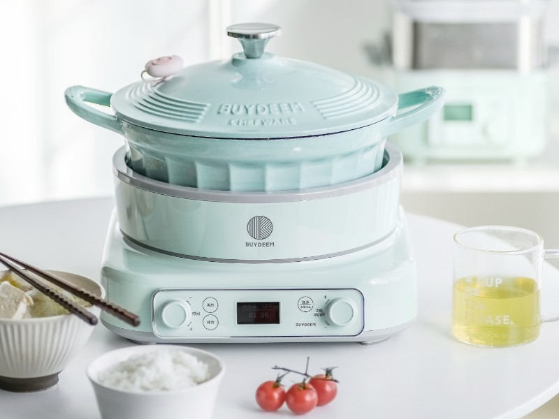 BUYDEEM Enameled Cast Iron Dutch Oven CP551-CG 3,9L, model CP551, color Cozy Greenish