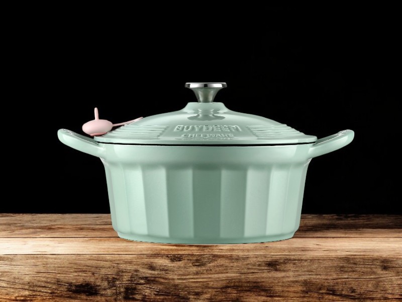 BUYDEEM Enameled Cast Iron Dutch Oven CP551-CG 3,9L, model CP551, color Cozy Greenish
