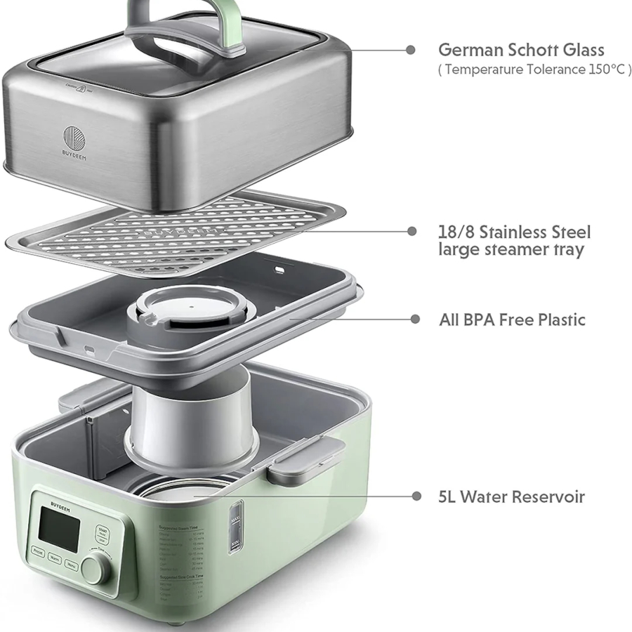 BUYDEEM Multifunkční parní hrnec G564, barva zelená