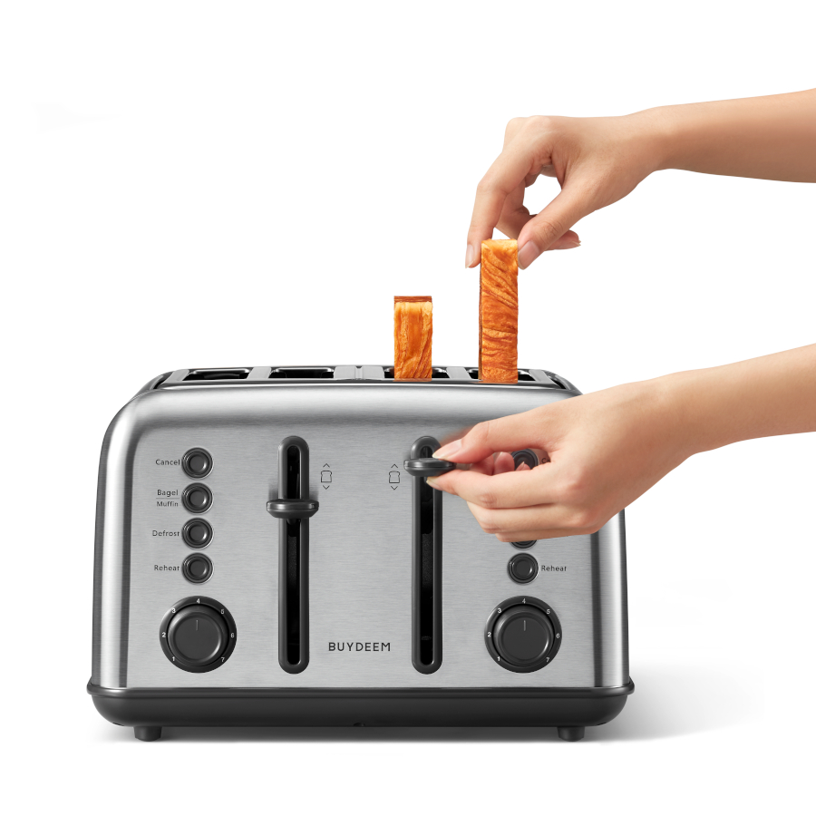 BUYDEEM Topinkovač 4 sloty DT640E, barva nerez