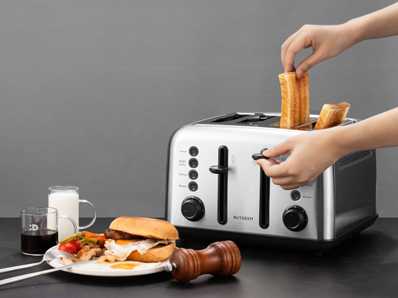 BUYDEEM Topinkovač 4 sloty DT640E, barva nerez