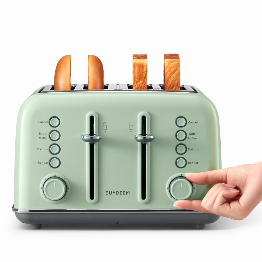 BUYDEEM Topinkovač 4 sloty DT640E, barva zelená