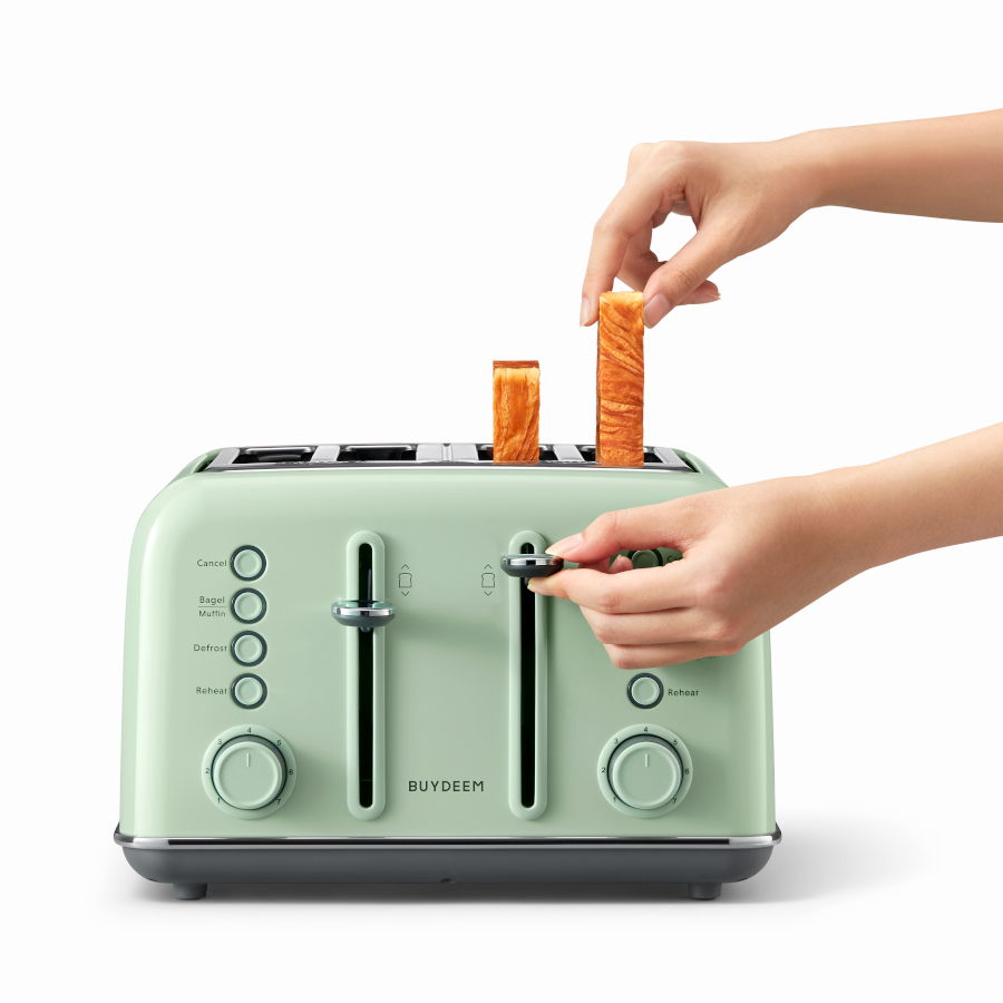 BUYDEEM Topinkovač 4 sloty DT640E, barva zelená