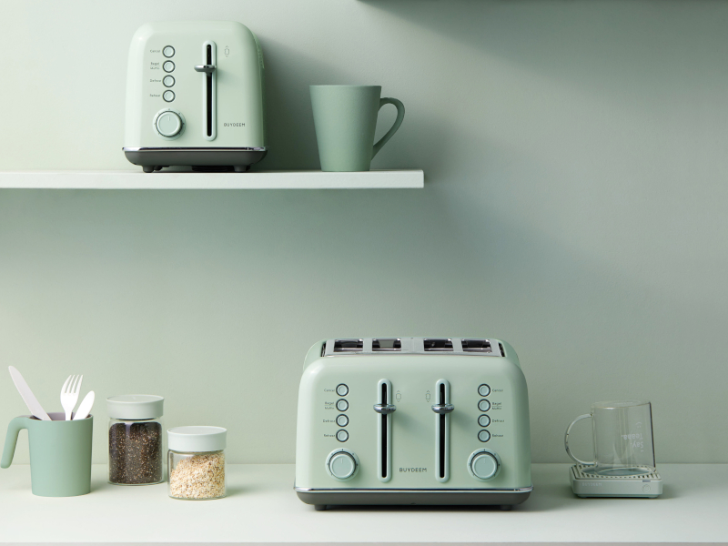 BUYDEEM Topinkovač 4 sloty DT640E, barva zelená