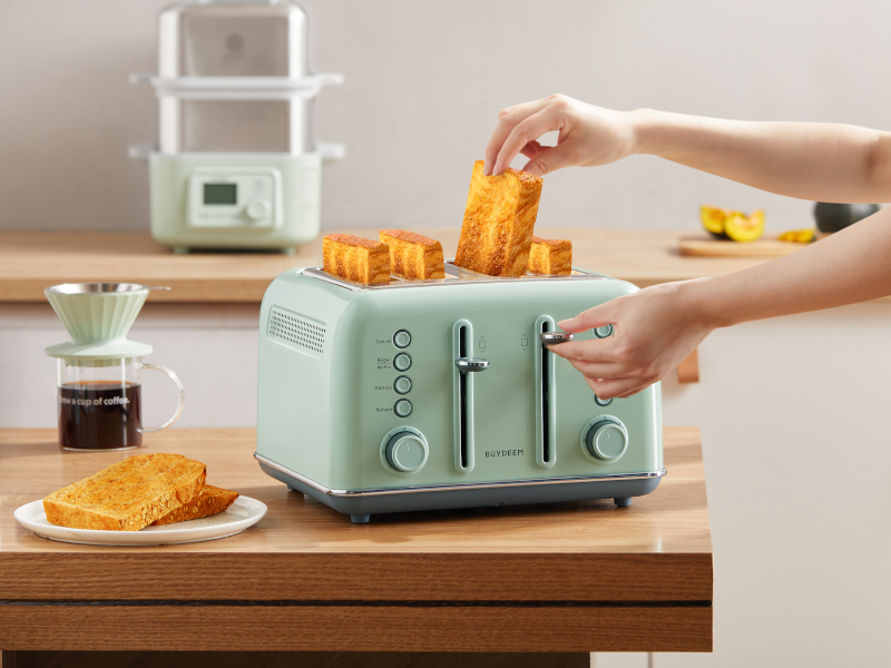 BUYDEEM Topinkovač 4 sloty DT640E, barva zelená