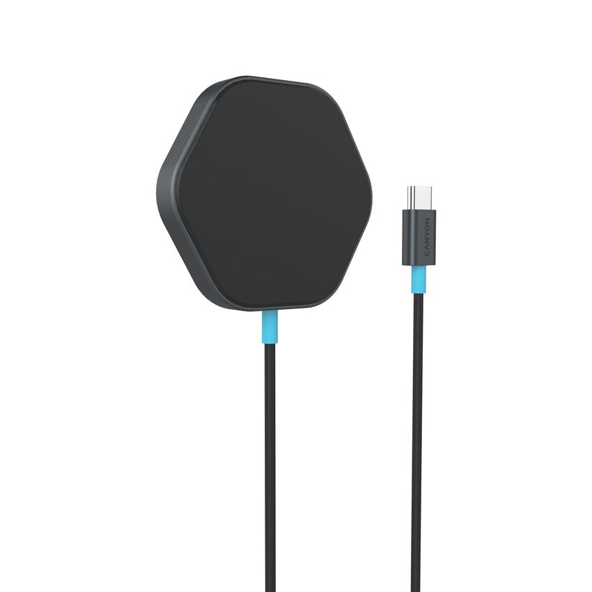 CANYON bezdrátová magnetická nabíjecka HEXAGON 110, 15W, Qi2 Dark Grey