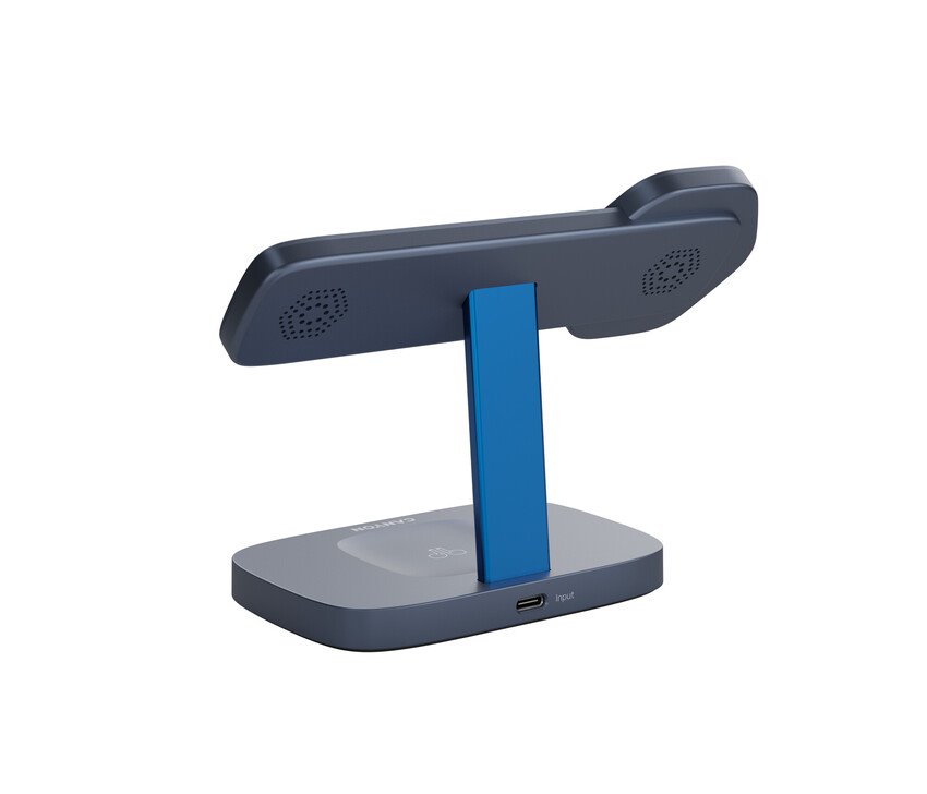 CANYON Bezdrátová nabíječka HEXAGON WCS-310 3in1 DarkGrey/Blue