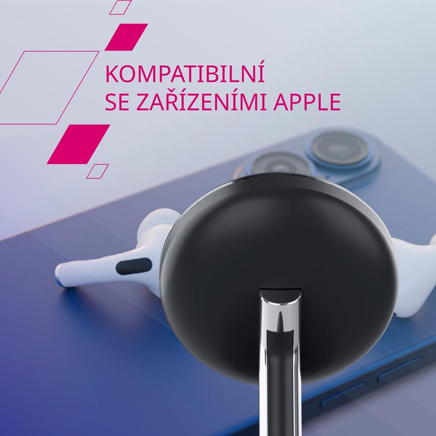 CANYON Bezdrátová nabíječka WCS-205 15W Qi2 2in1 Black