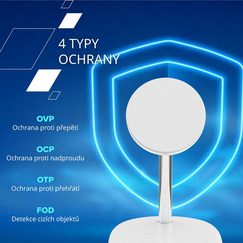 CANYON Bezdrátová nabíječka WCS-205 15W Qi2 2in1 White