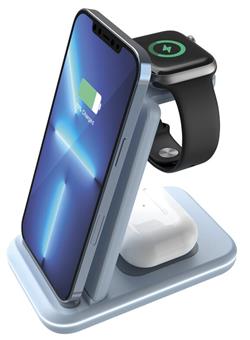 Canyon Bezdrátová nabíječka WS-304 BL, QC18W, 3v1