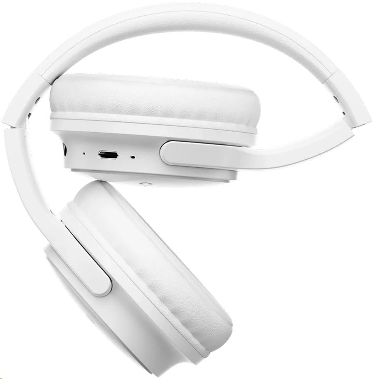 CANYON bezdrátová sluchátka OnRiff 4, BT 5.3, USB-C, baterie 500 mAh, mic., 40mm měniče, bílé