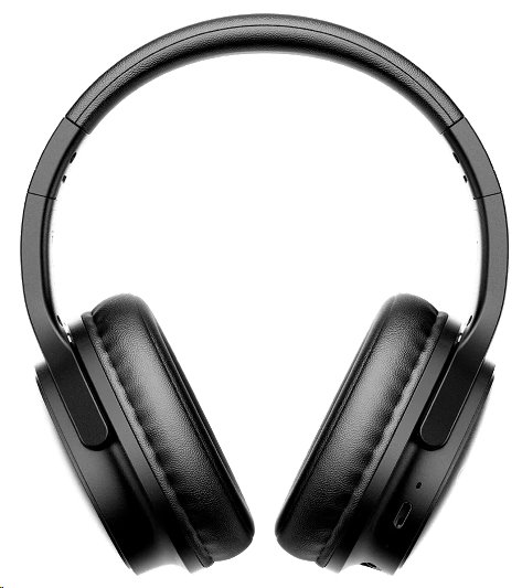 CANYON bezdrátová sluchátka OnRiff 4, BT 5.3, USB-C, baterie 500 mAh, mic., 40mm měniče, černé