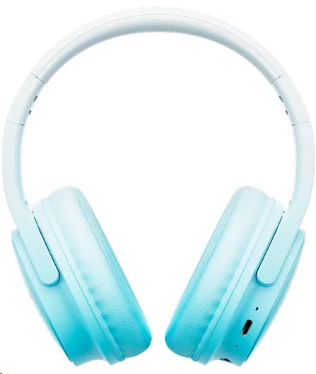 CANYON bezdrátová sluchátka OnRiff 4, BT 5.3, USB-C, baterie 500 mAh, mic., 40mm měniče, modré